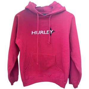 Hurley Hoodie Womens Small Red Pullover Surf Skate Hooded Sweatshirt